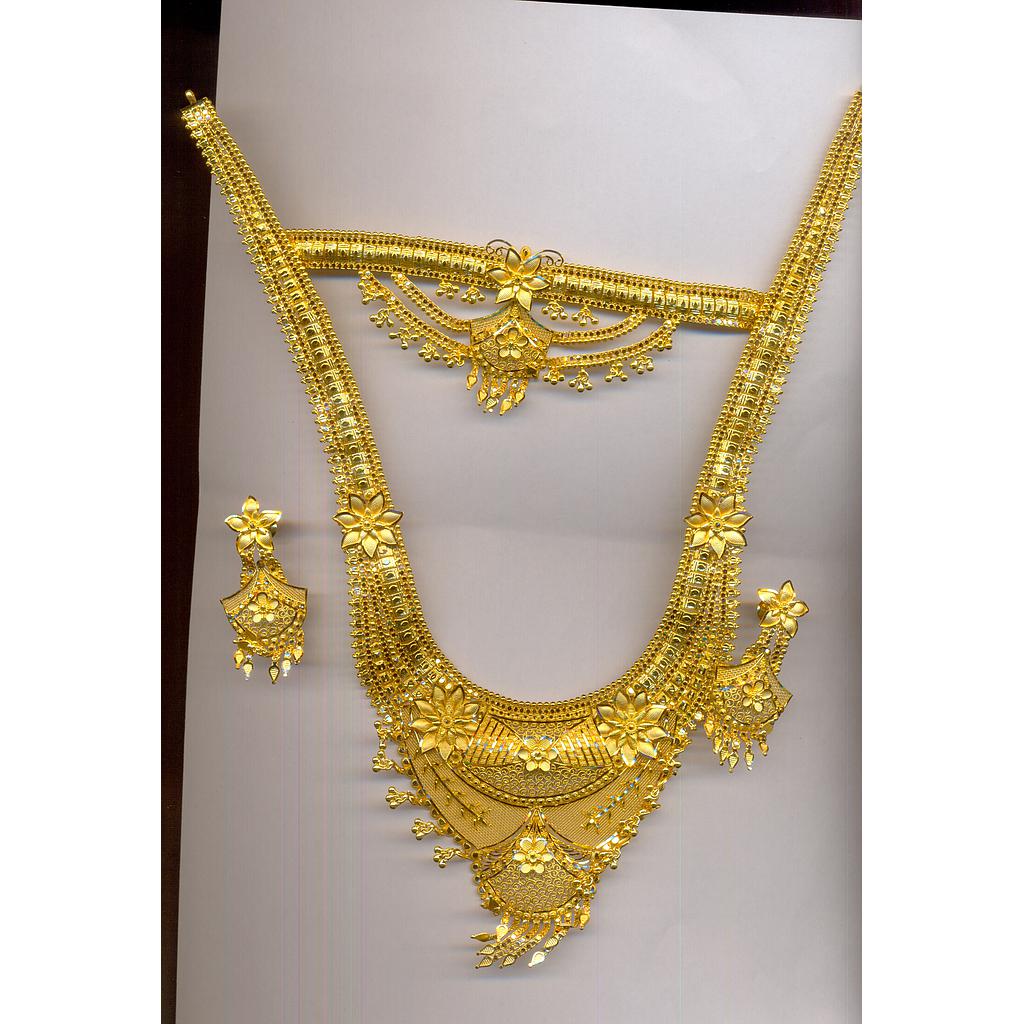 GOLD HALF SET LONG PLAIN FANCY