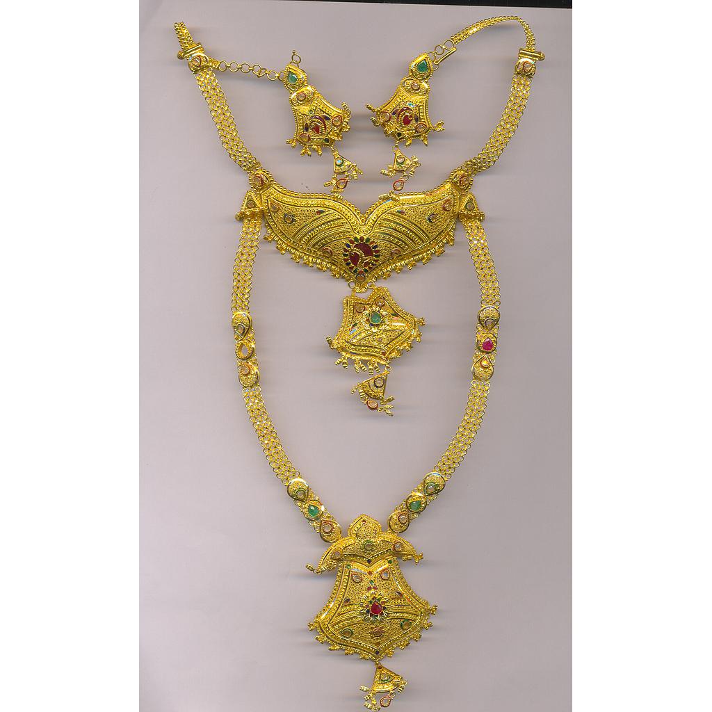 GOLD HALF SET LONG PLAIN FANCY