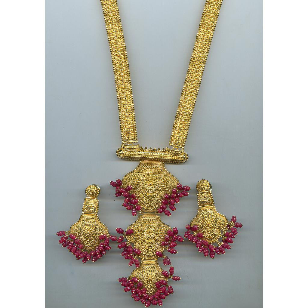 GOLD HALF SET LONG PLAIN FANCY