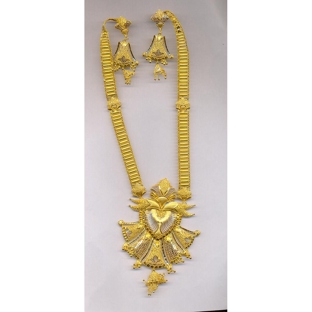 GOLD HALF SET LONG PLAIN FANCY
