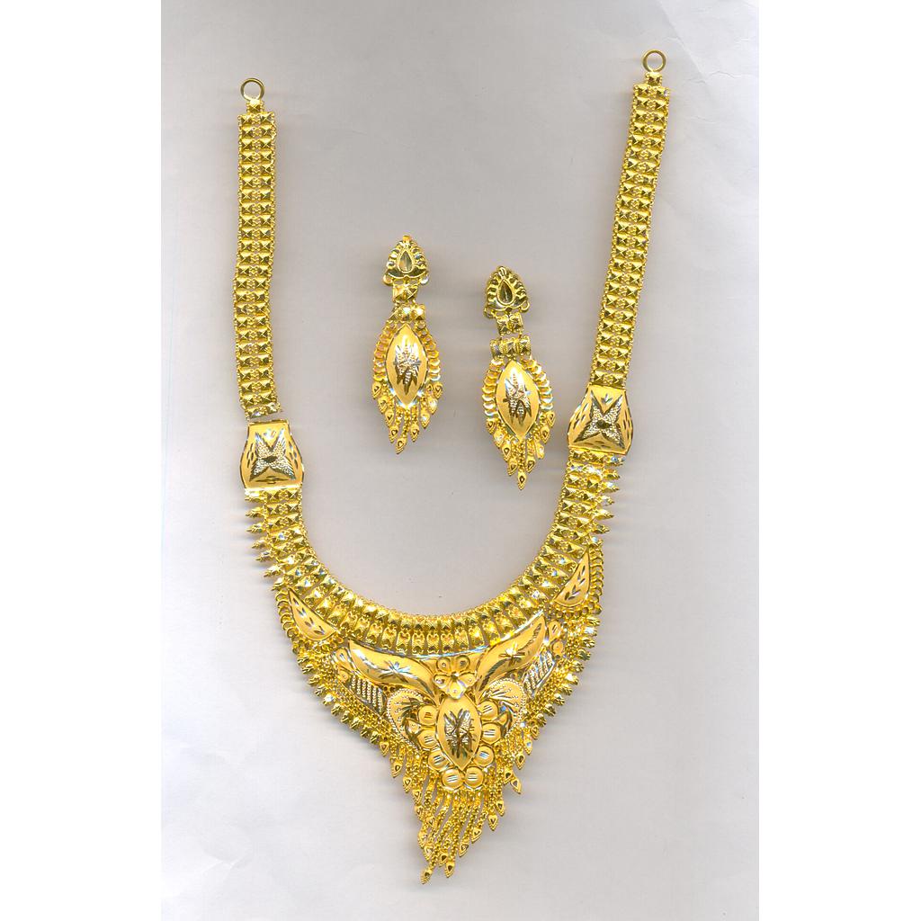 GOLD HALF SET LONG PLAIN FANCY