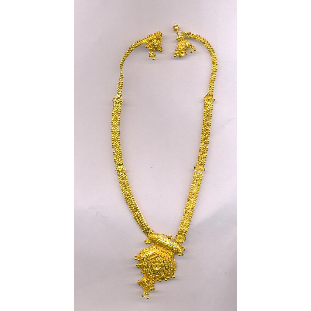 GOLD HALF SET LONG PLAIN FANCY
