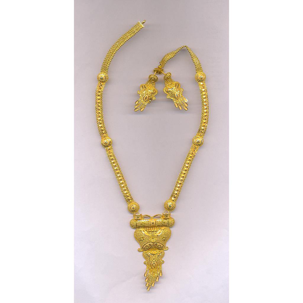 GOLD HALF SET LONG PLAIN FANCY