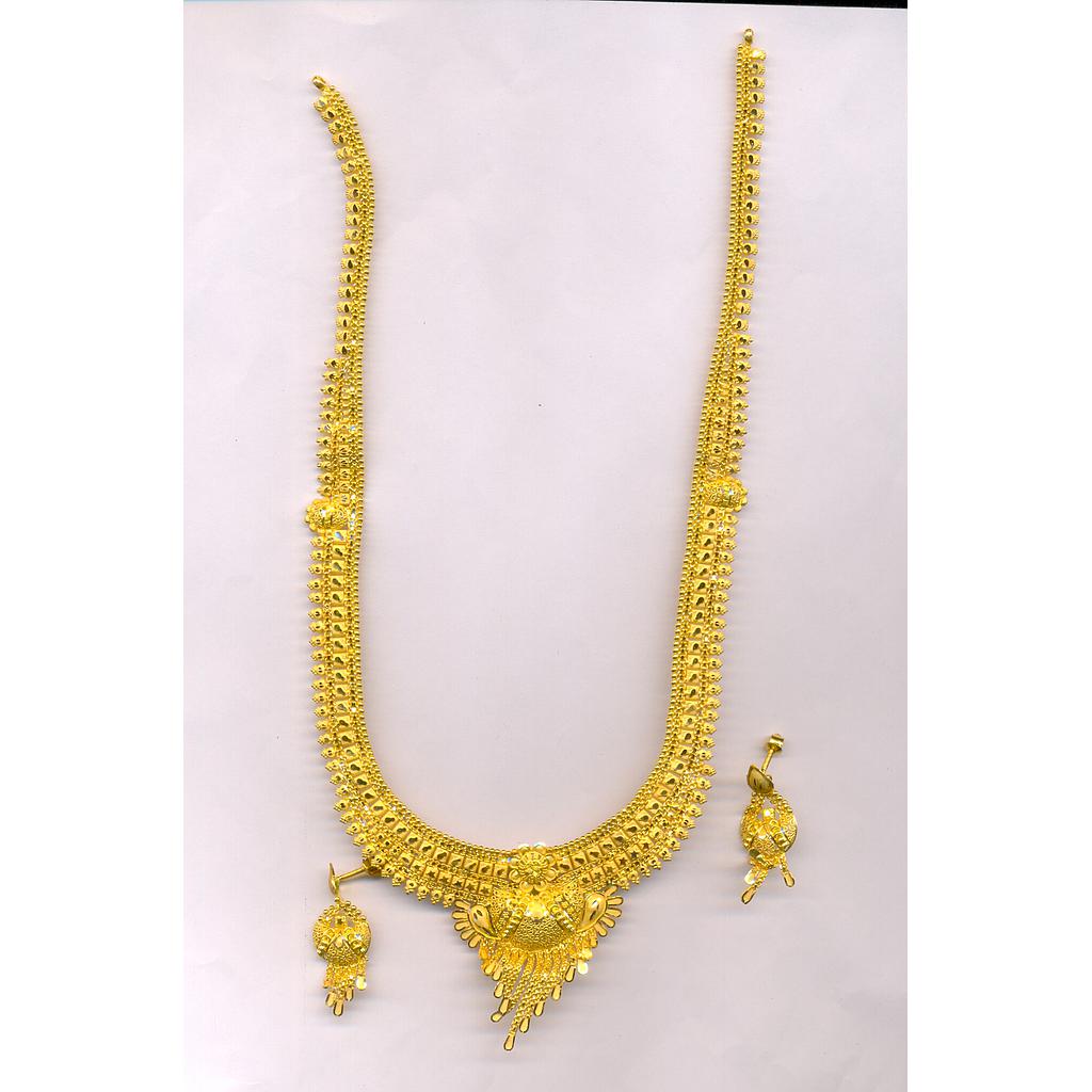 GOLD HALF SET LONG PLAIN FANCY