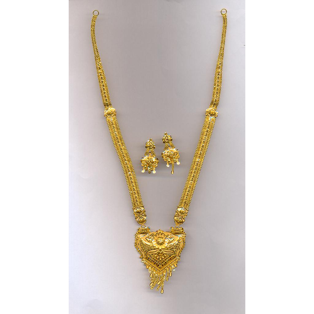 GOLD HALF SET LONG PLAIN FANCY