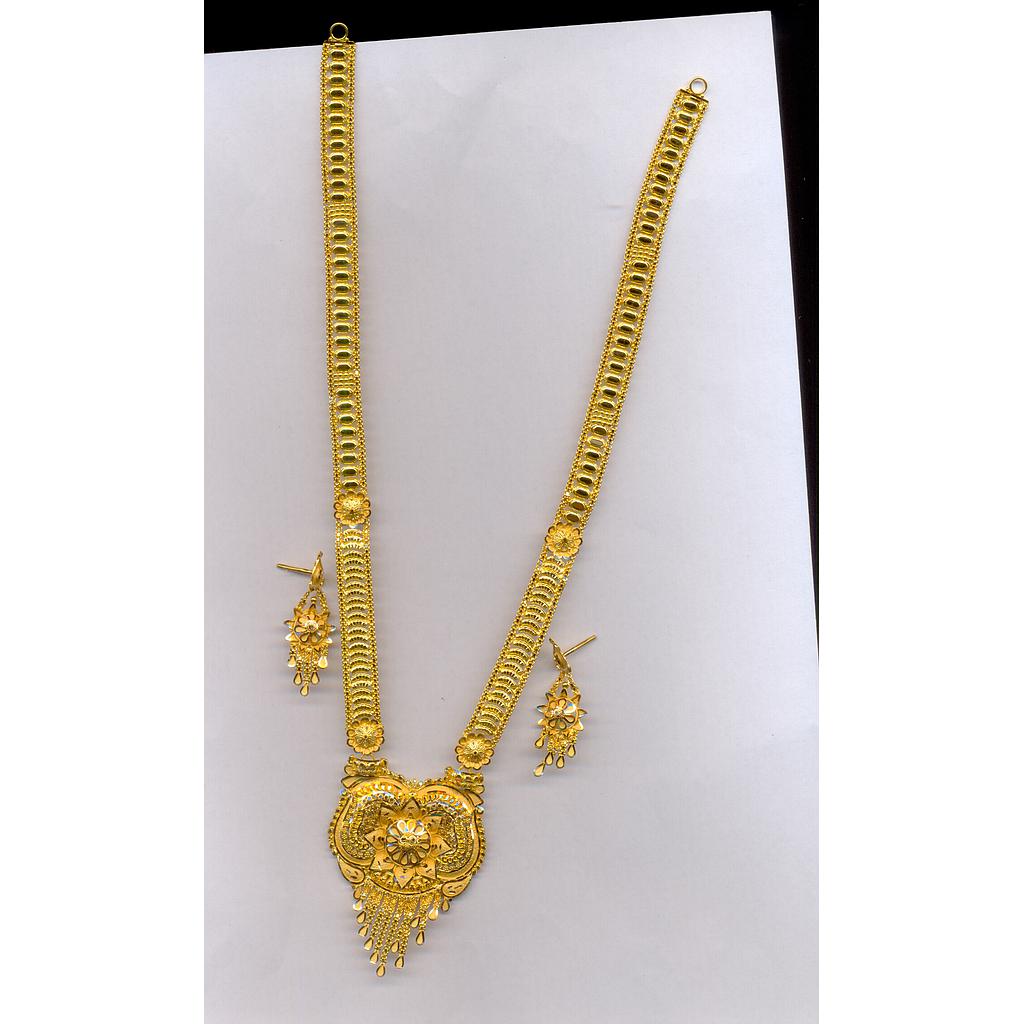 GOLD HALF SET LONG PLAIN FANCY