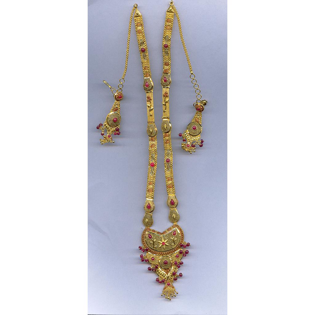 GOLD HALF SET LONG PLAIN FANCY