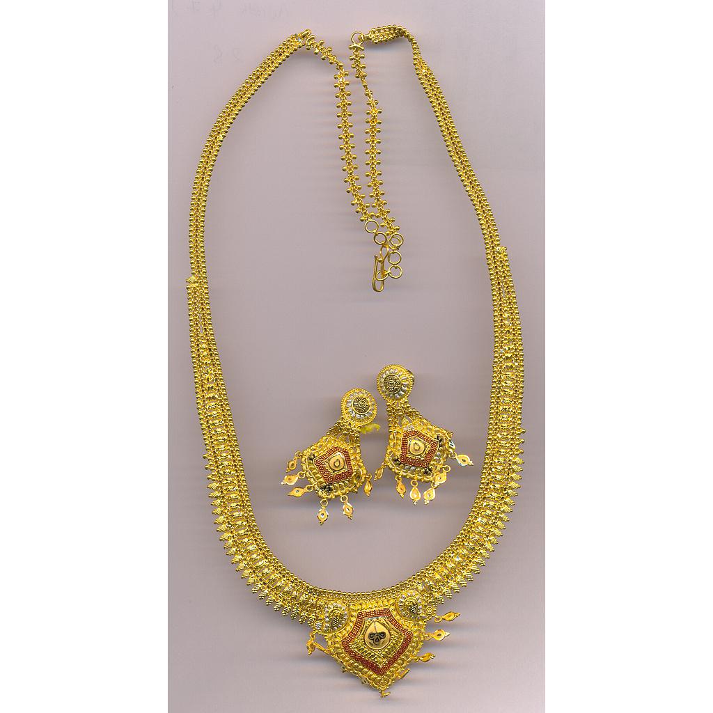GOLD HALF SET LONG PLAIN FANCY