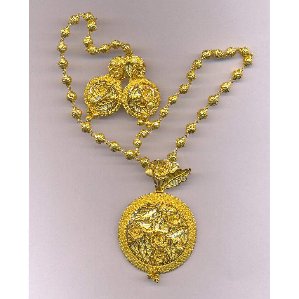 GOLD HALF SET LONG PLAIN FANCY