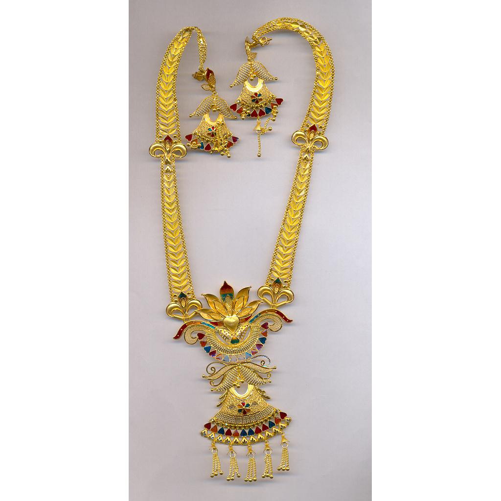 GOLD HALF SET LONG PLAIN FANCY