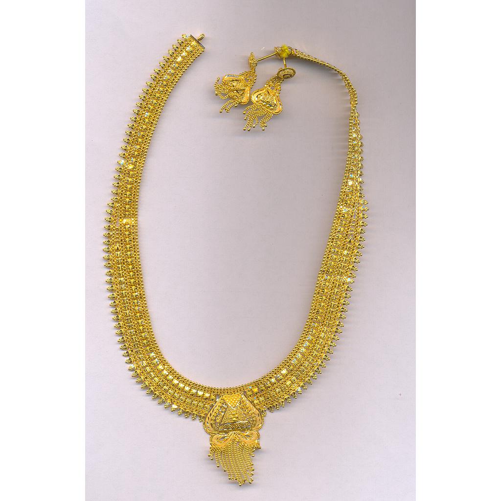 GOLD HALF SET LONG PLAIN FANCY
