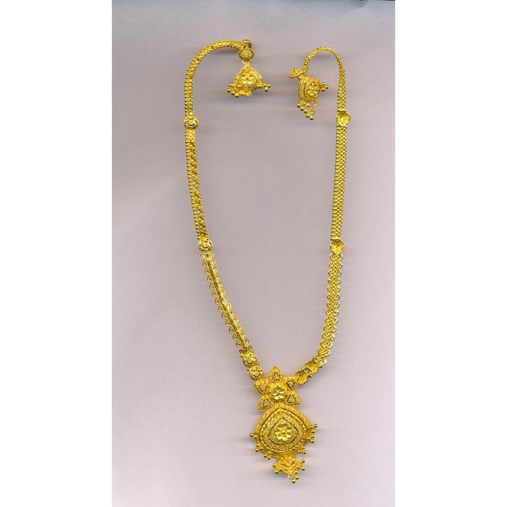 GOLD HALF SET LONG PLAIN FANCY