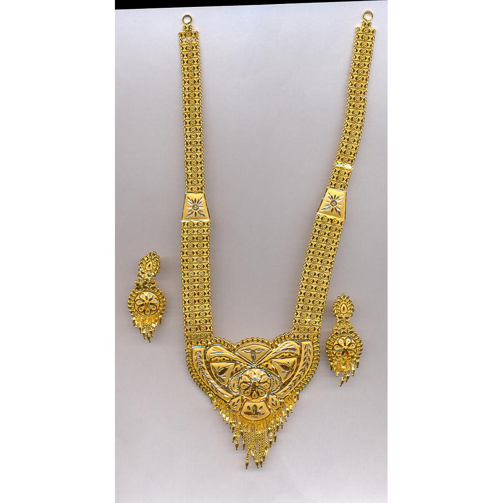 GOLD HALF SET LONG PLAIN FANCY