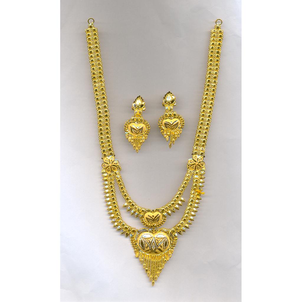 GOLD HALF SET LONG PLAIN FANCY