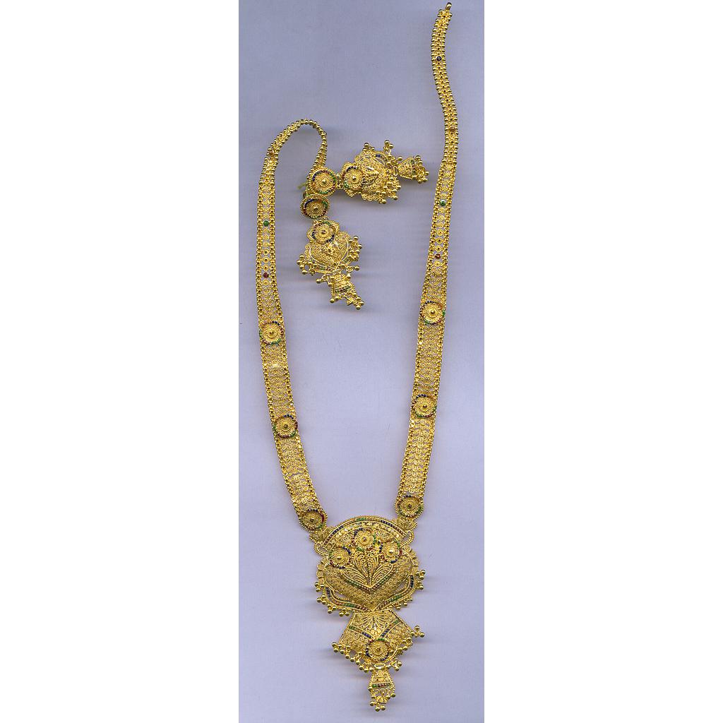 GOLD HALF SET LONG PLAIN FANCY