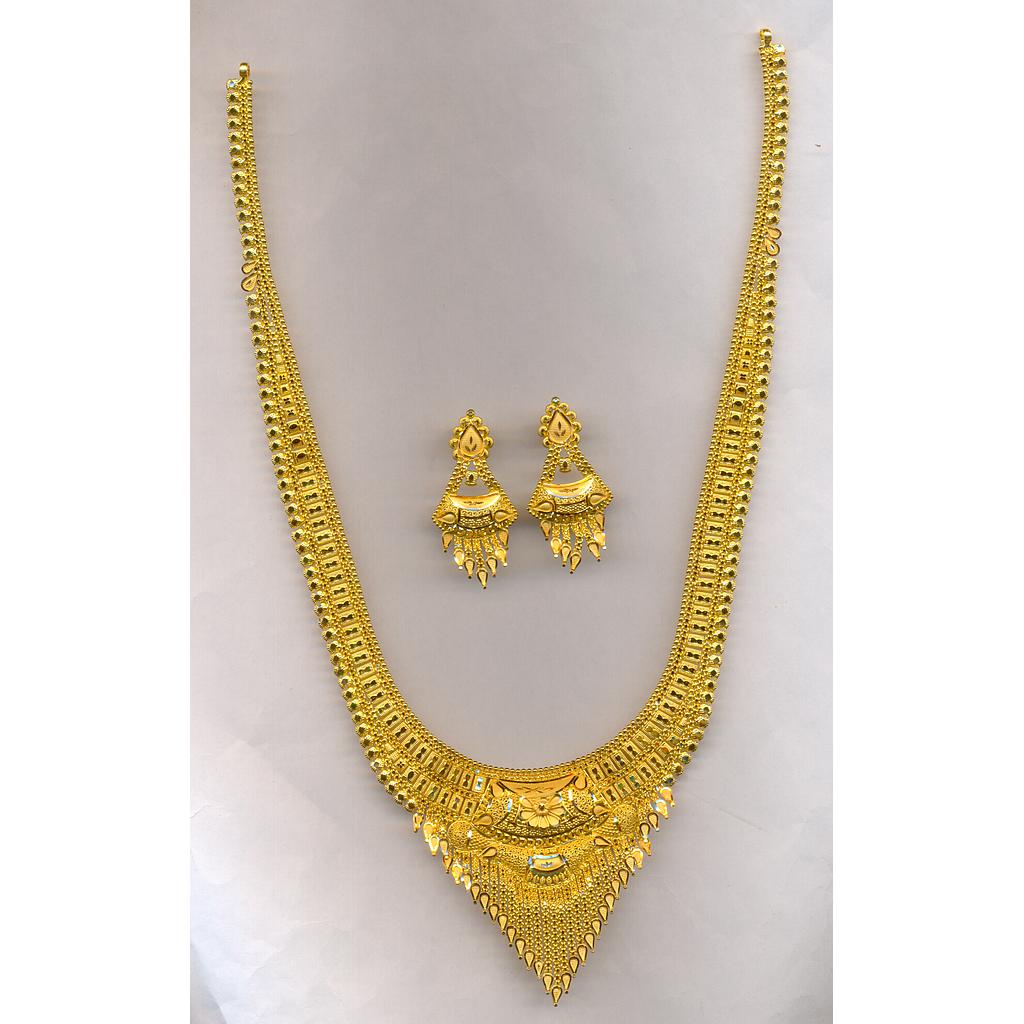 GOLD HALF SET LONG PLAIN FANCY
