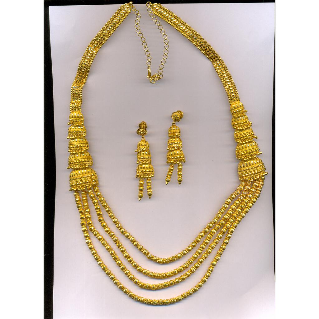 GOLD HALF SET LONG PLAIN FANCY