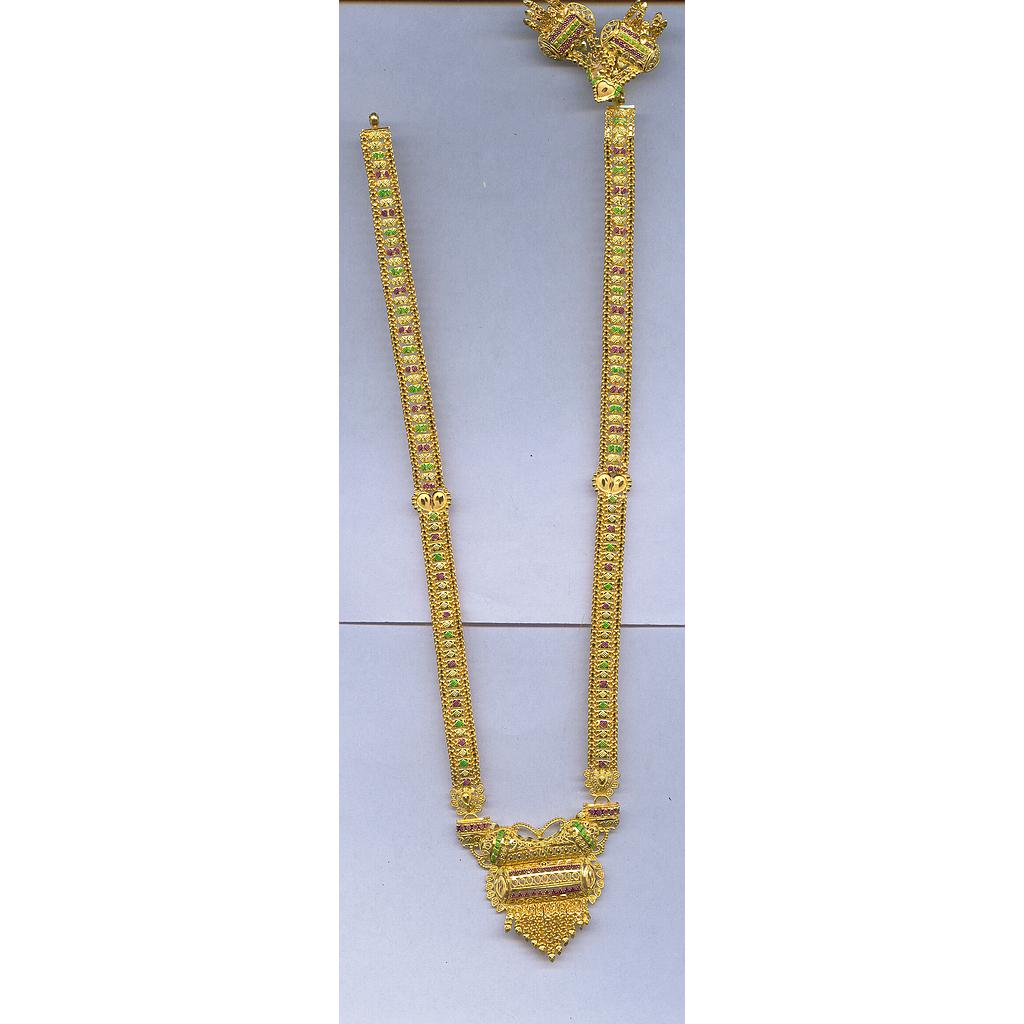 GOLD HALF SET LONG PLAIN FANCY