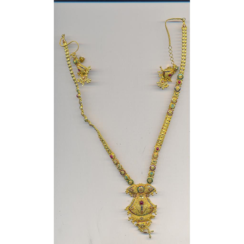 GOLD HALF SET LONG PLAIN FANCY