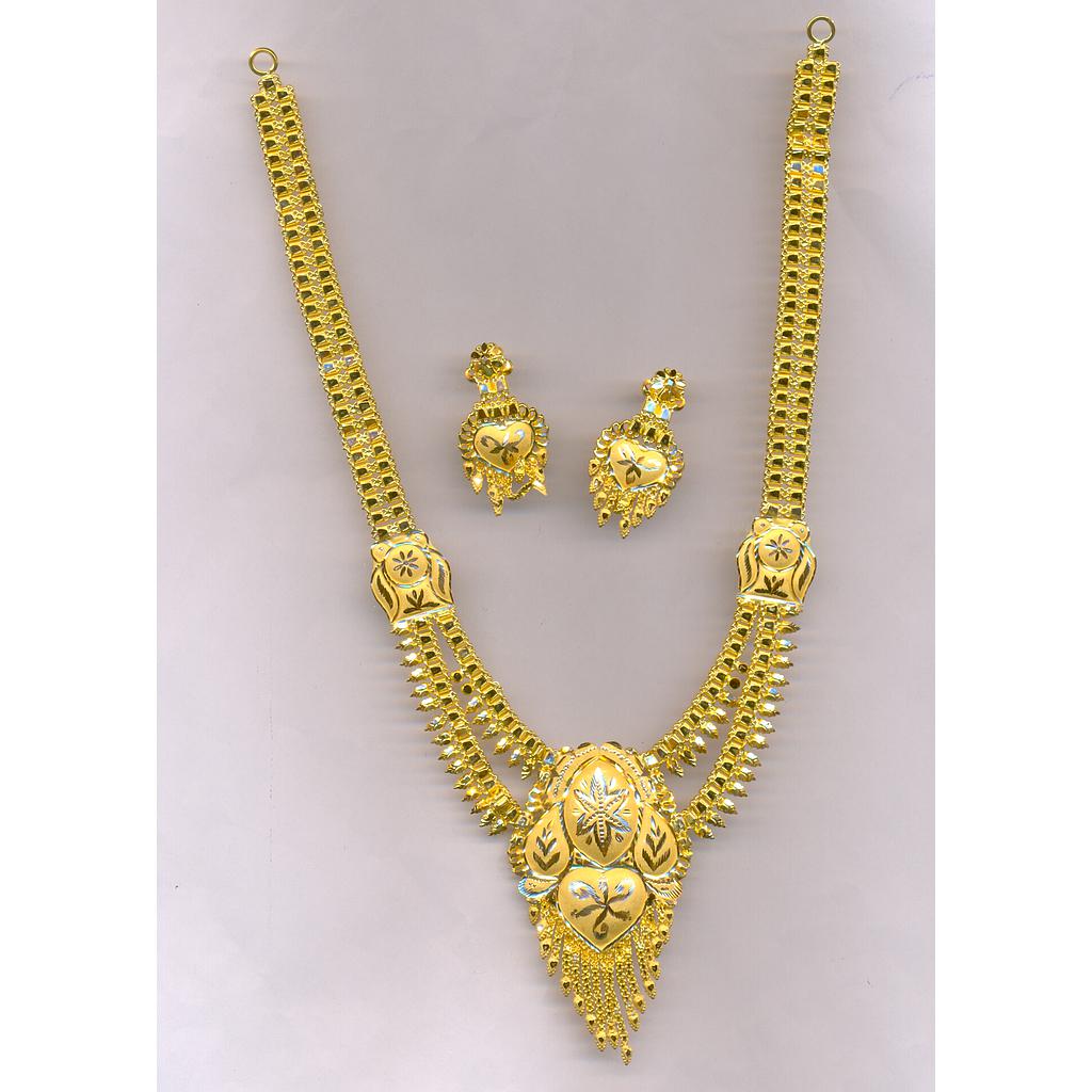 GOLD HALF SET LONG PLAIN FANCY