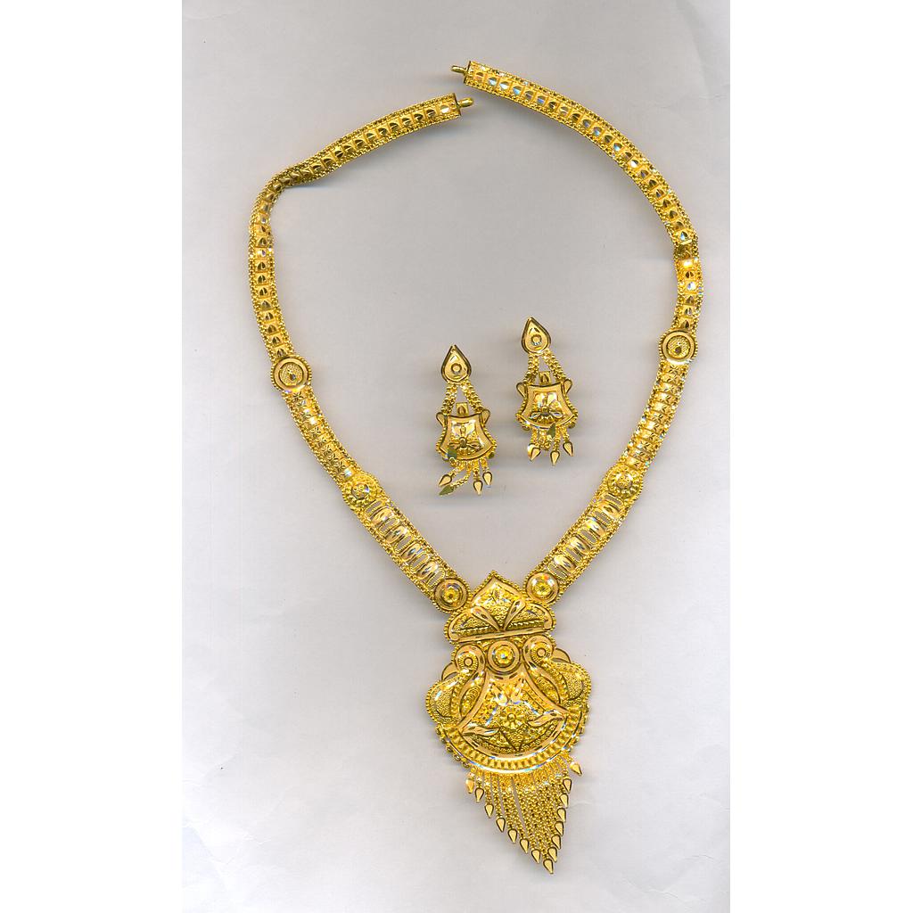 GOLD HALF SET LONG PLAIN FANCY