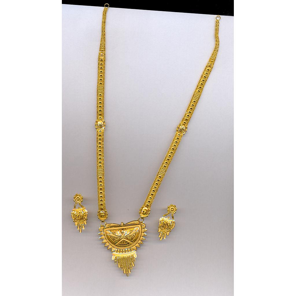 GOLD HALF SET LONG PLAIN FANCY