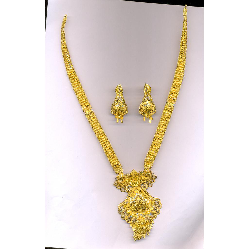 GOLD HALF SET LONG PLAIN FANCY