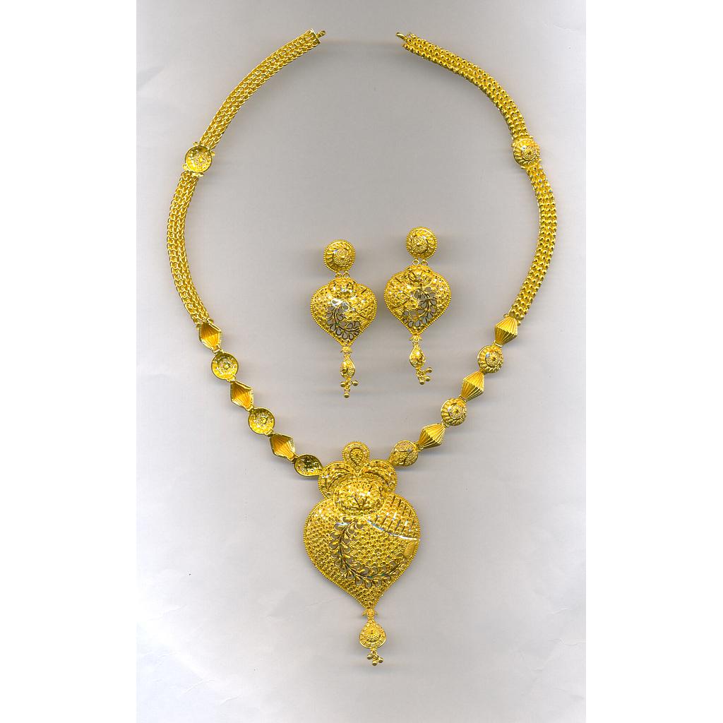 GOLD HALF SET LONG PLAIN FANCY