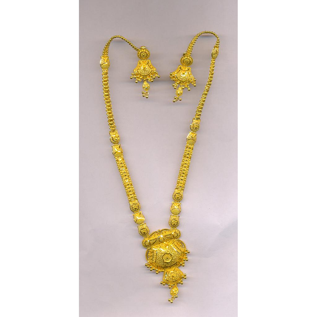 GOLD HALF SET LONG PLAIN FANCY
