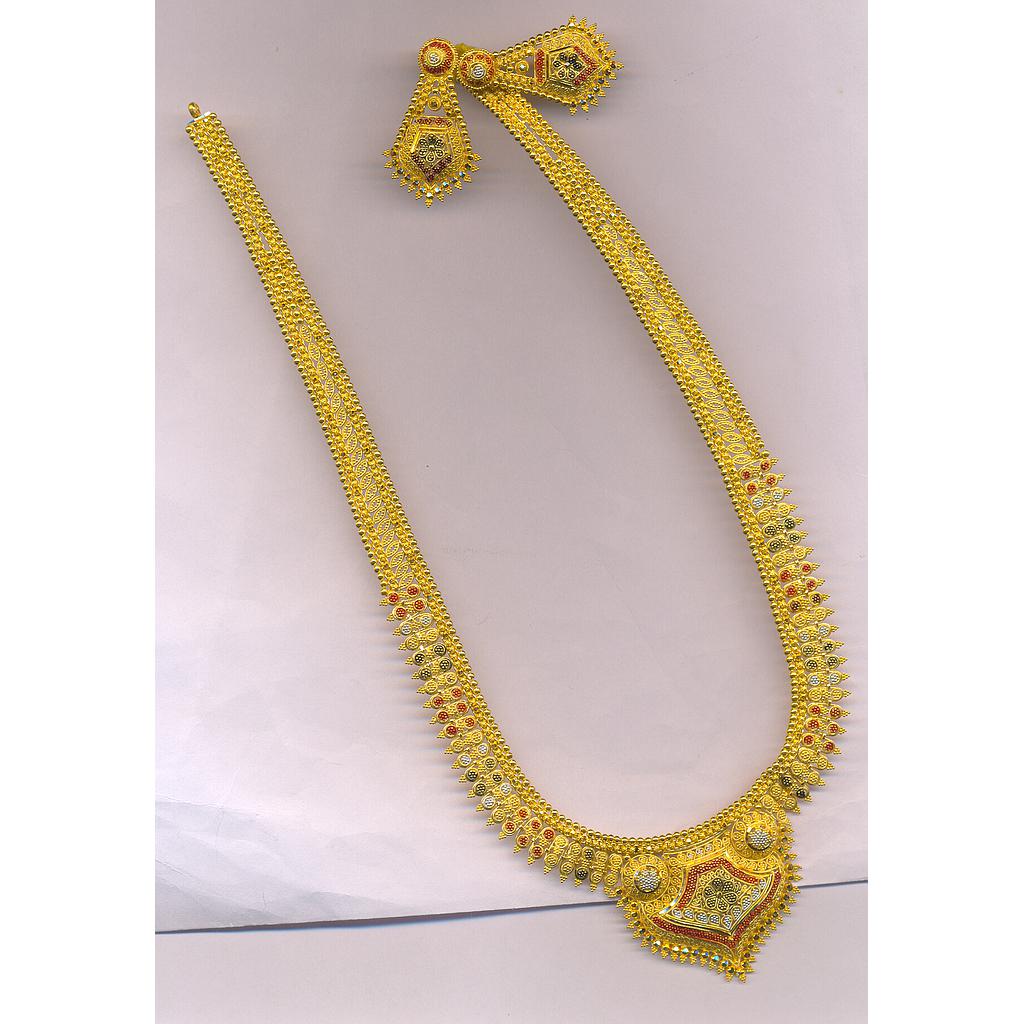 GOLD HALF SET LONG PLAIN FANCY