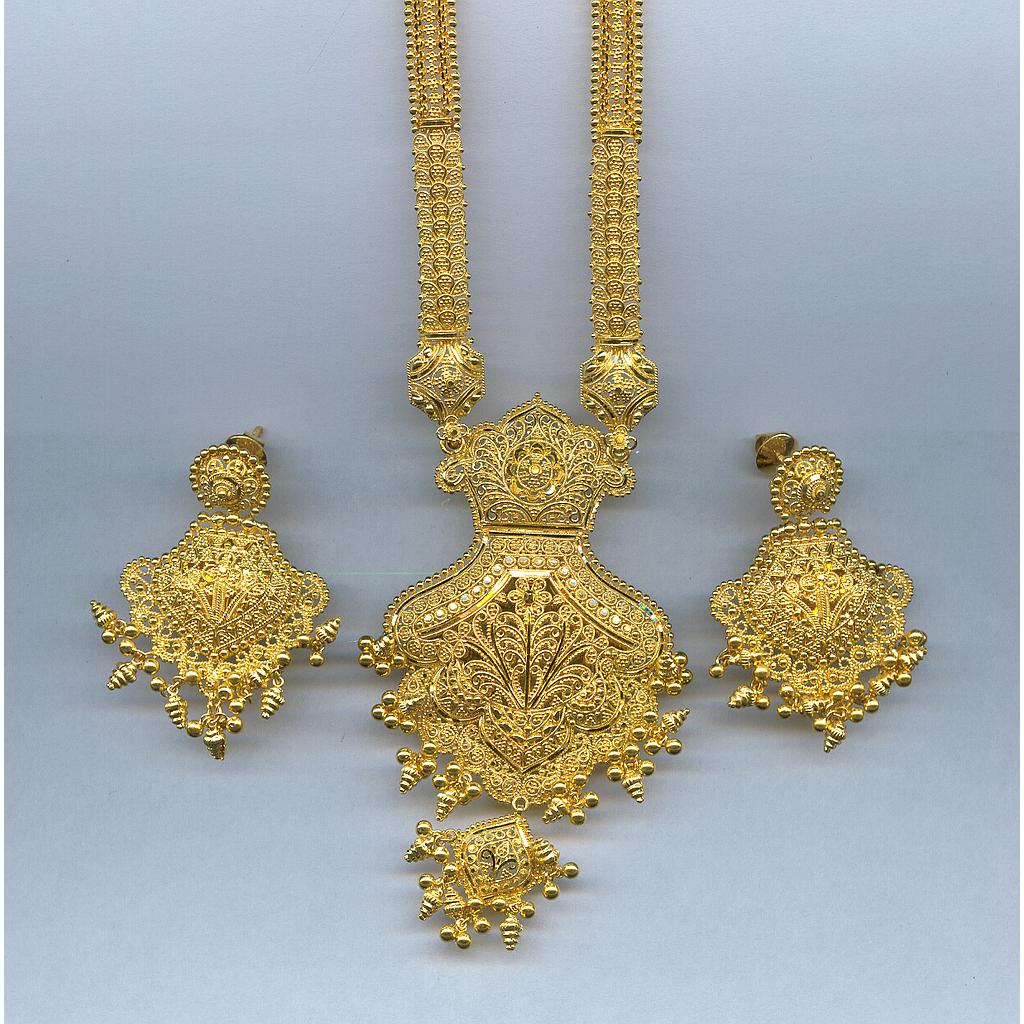 GOLD HALF SET LONG PLAIN FANCY