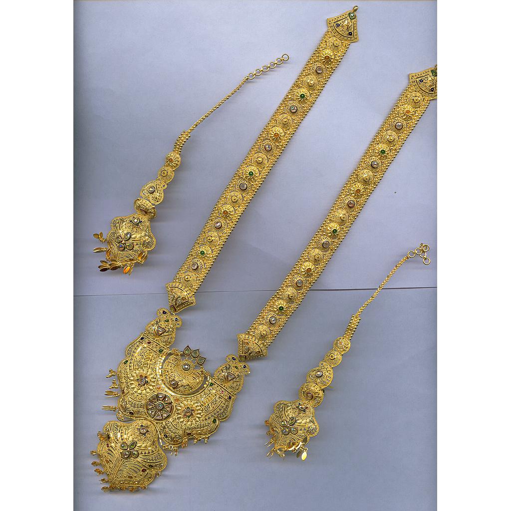 GOLD HALF SET LONG PLAIN FANCY