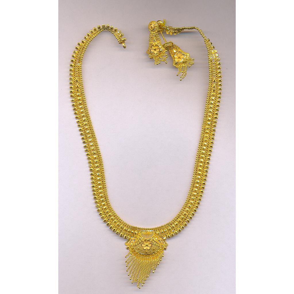 GOLD HALF SET LONG PLAIN FANCY