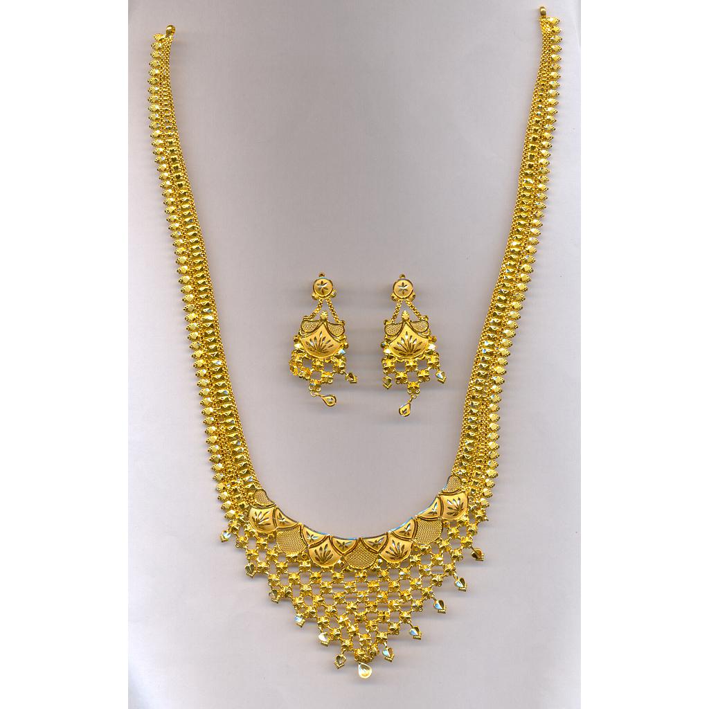 GOLD HALF SET LONG PLAIN FANCY