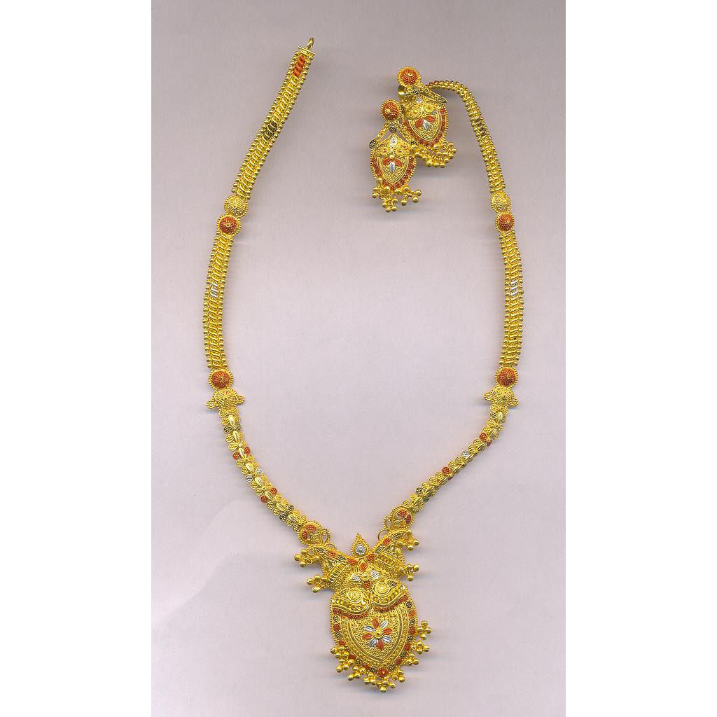 GOLD HALF SET LONG PLAIN FANCY