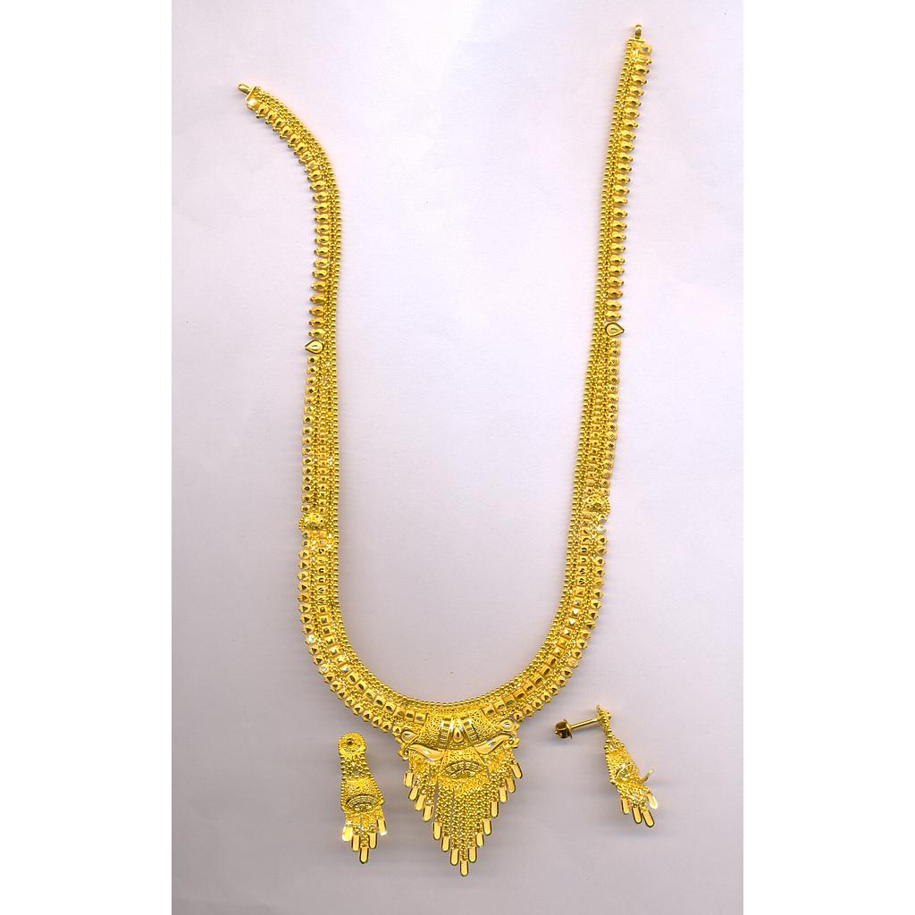 GOLD HALF SET LONG PLAIN FANCY