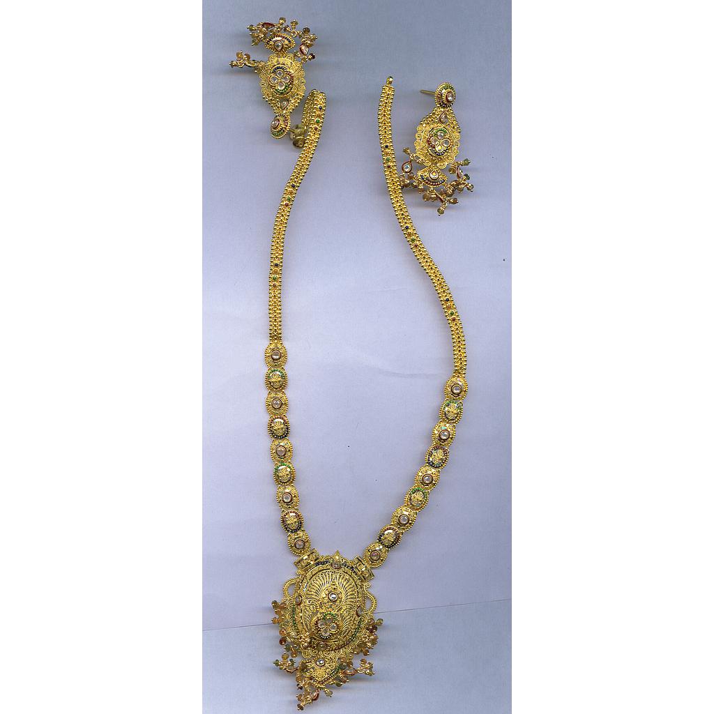 GOLD HALF SET LONG PLAIN FANCY