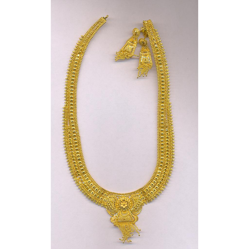 GOLD HALF SET LONG PLAIN FANCY