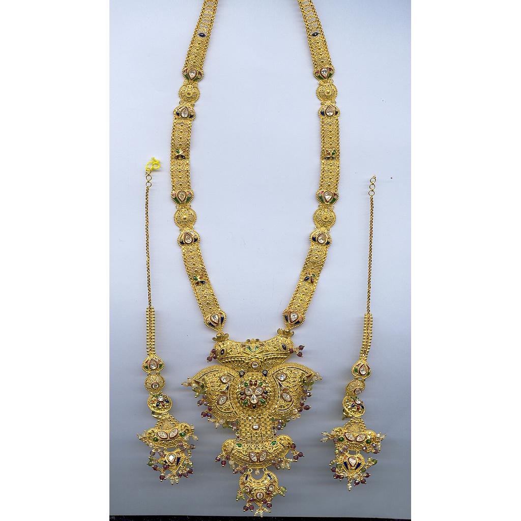 GOLD HALF SET LONG PLAIN FANCY