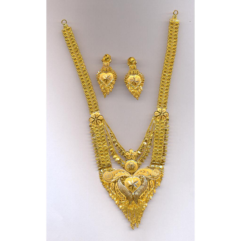 GOLD HALF SET LONG PLAIN FANCY