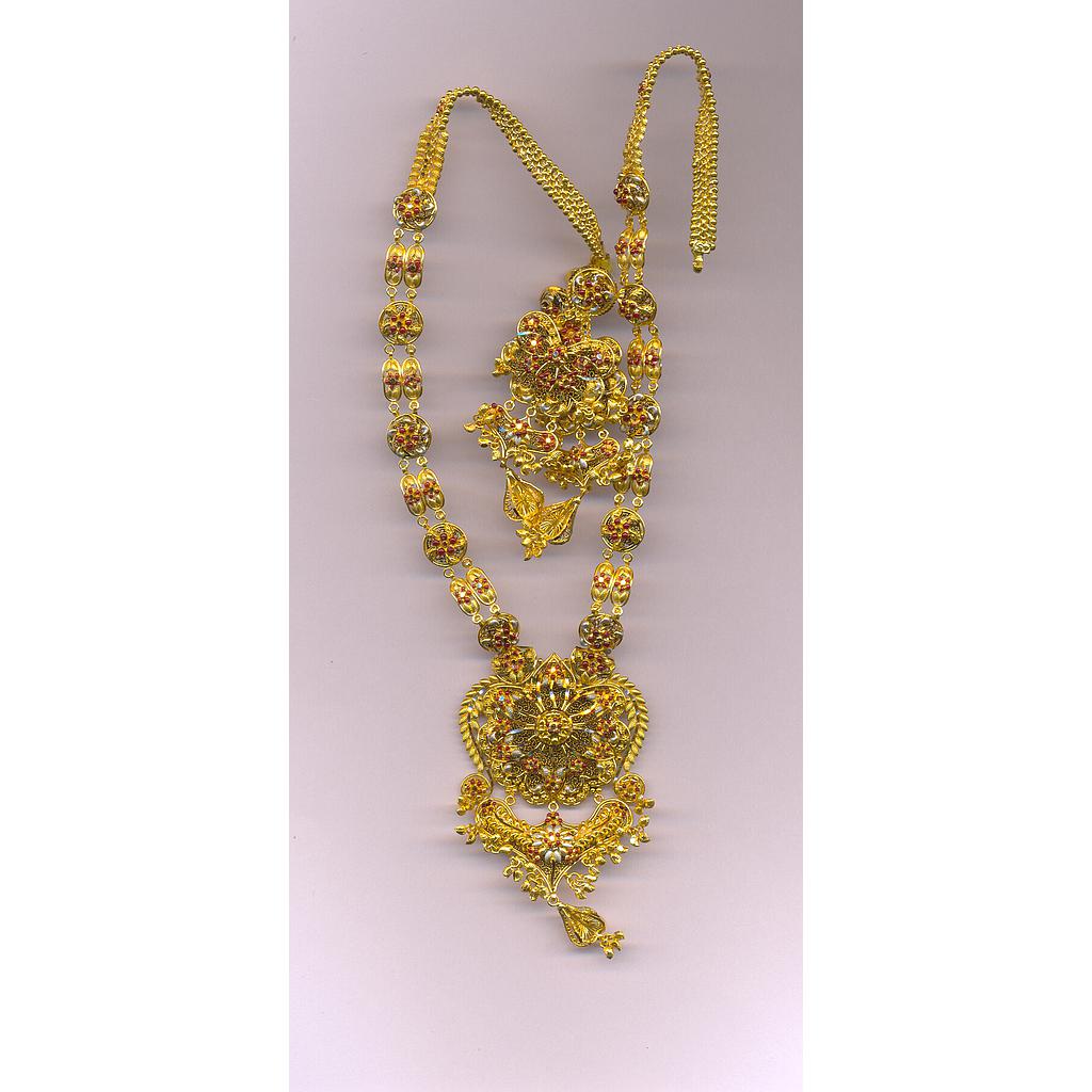 GOLD HALF SET LONG PLAIN FANCY
