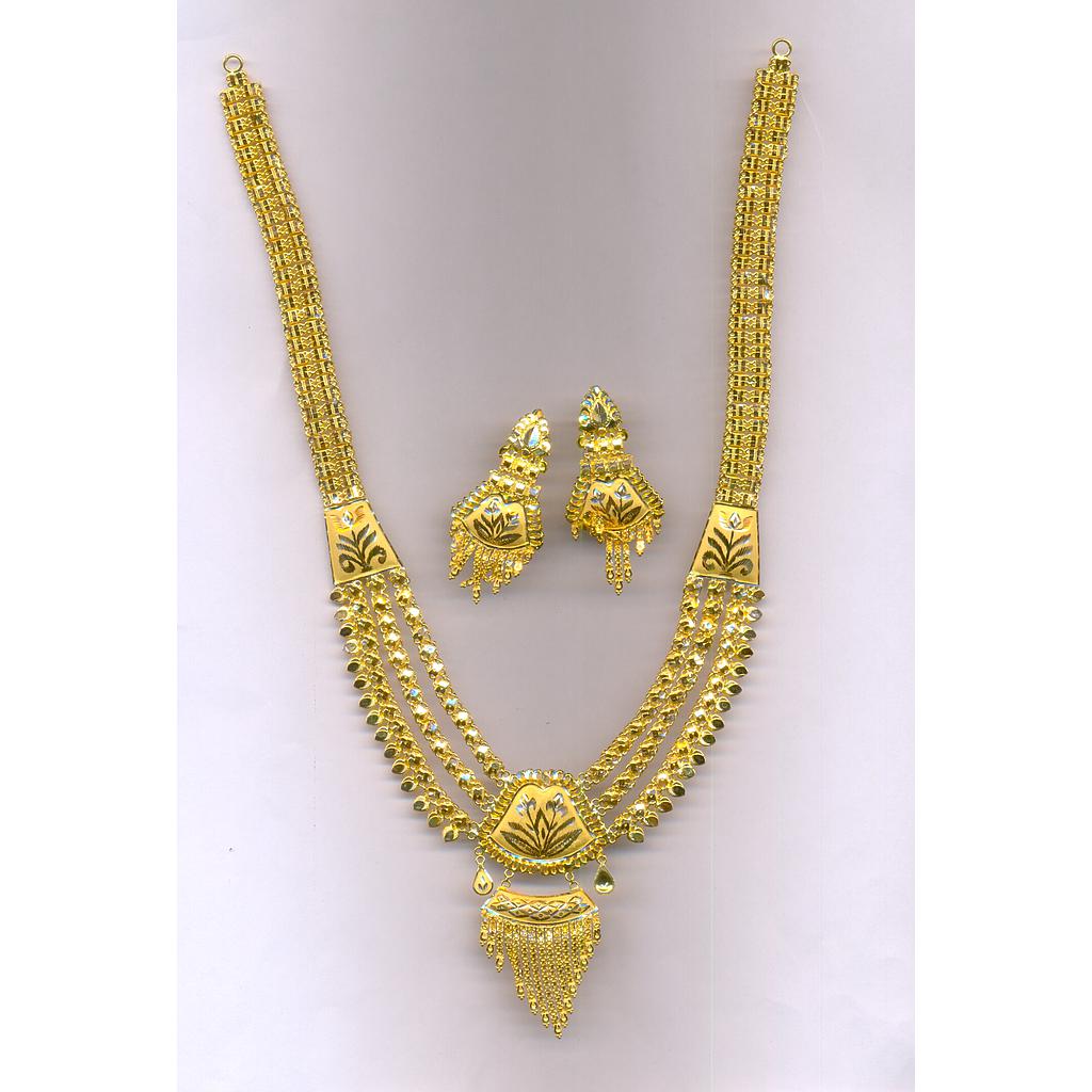 GOLD HALF SET LONG PLAIN FANCY