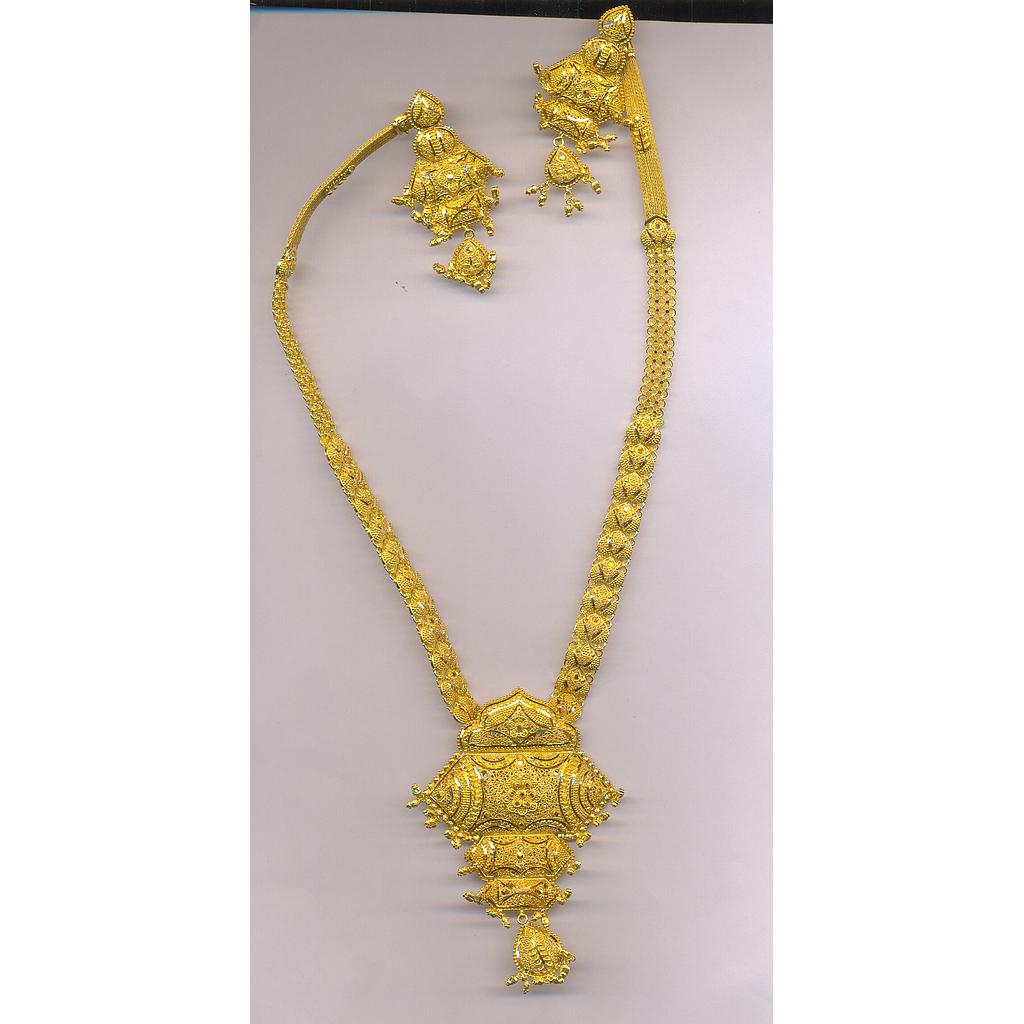 GOLD HALF SET LONG PLAIN FANCY