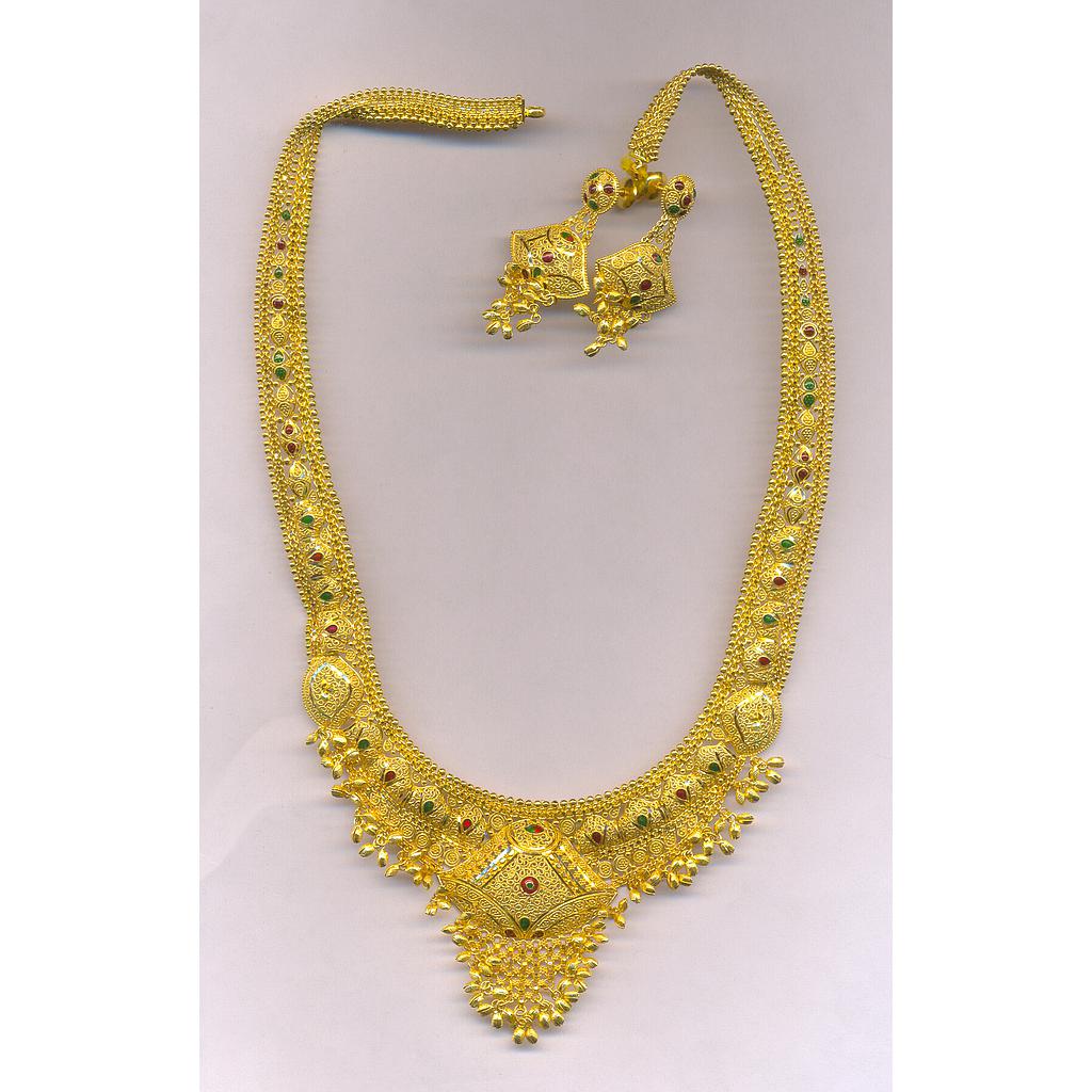 GOLD HALF SET LONG PLAIN FANCY