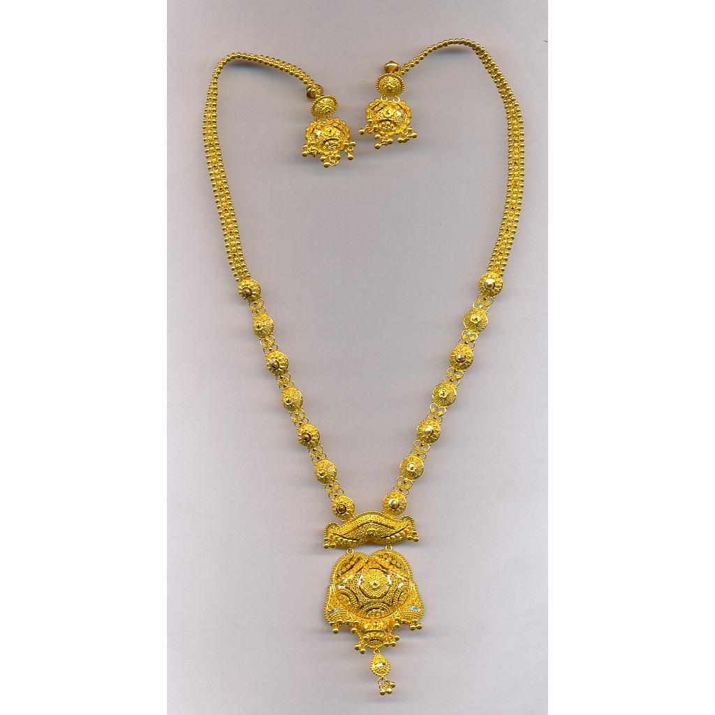 GOLD HALF SET LONG PLAIN FANCY