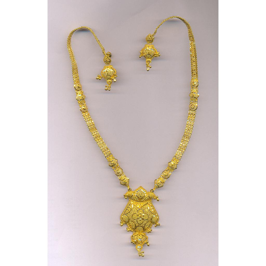GOLD HALF SET LONG PLAIN FANCY