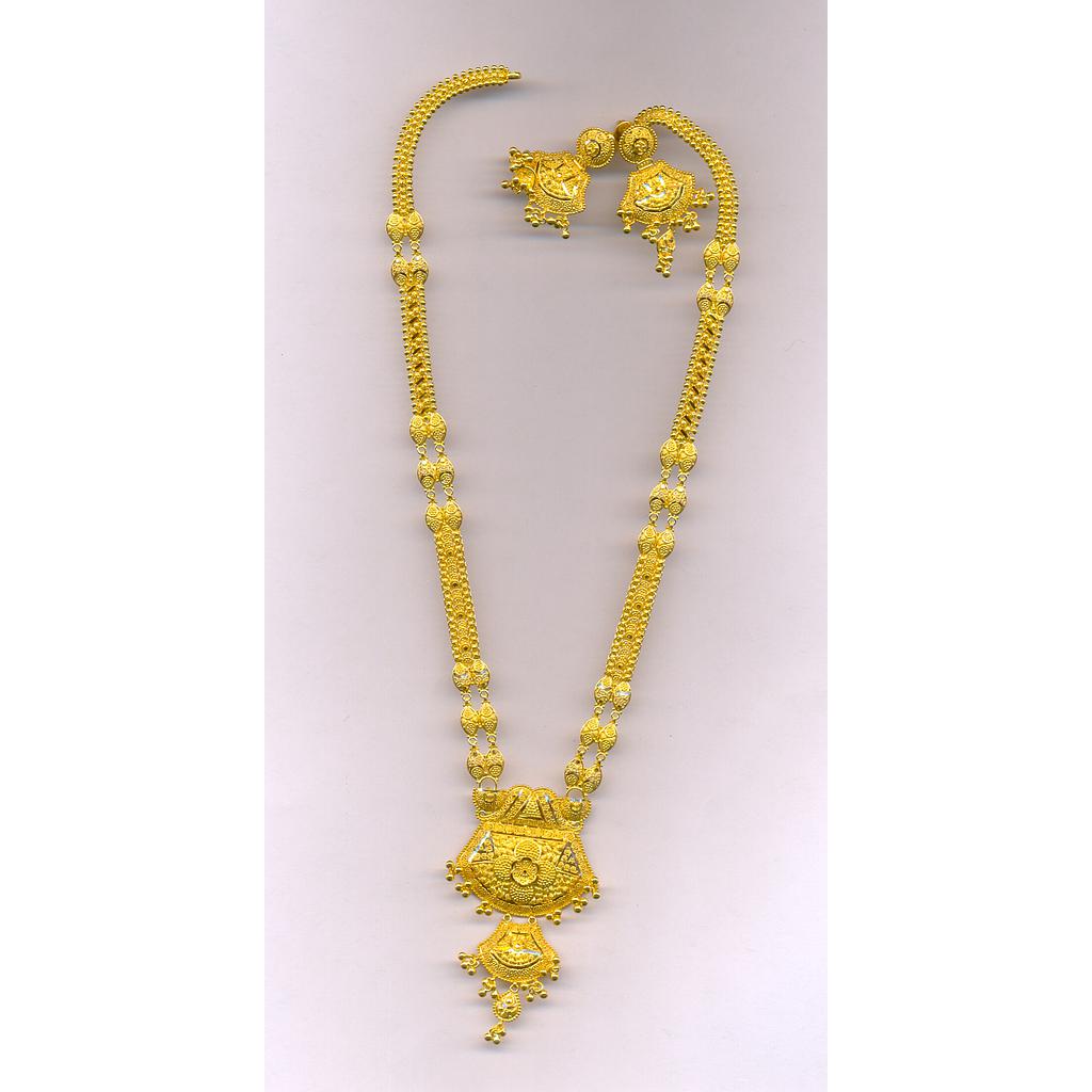 GOLD HALF SET LONG PLAIN FANCY