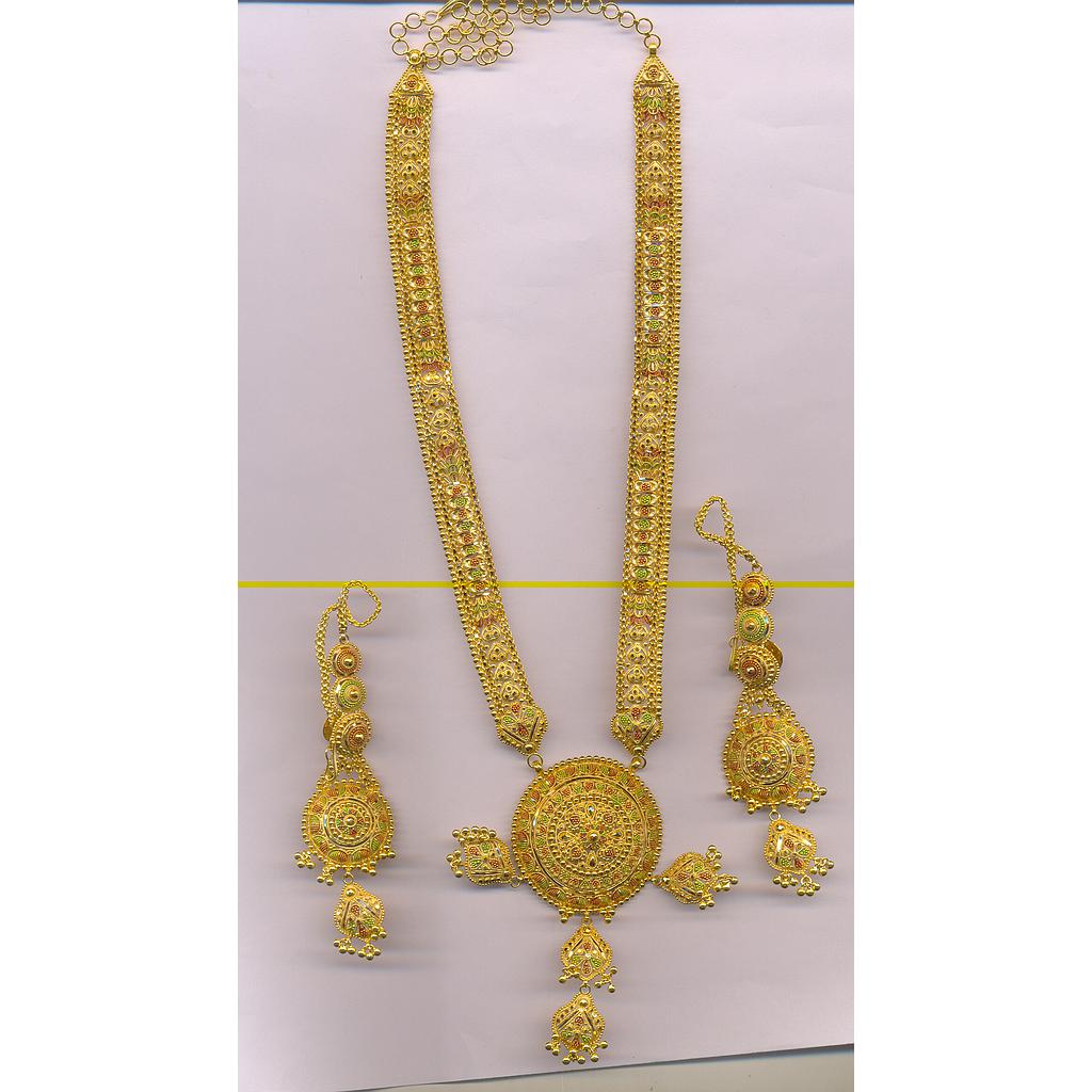 GOLD HALF SET LONG PLAIN FANCY
