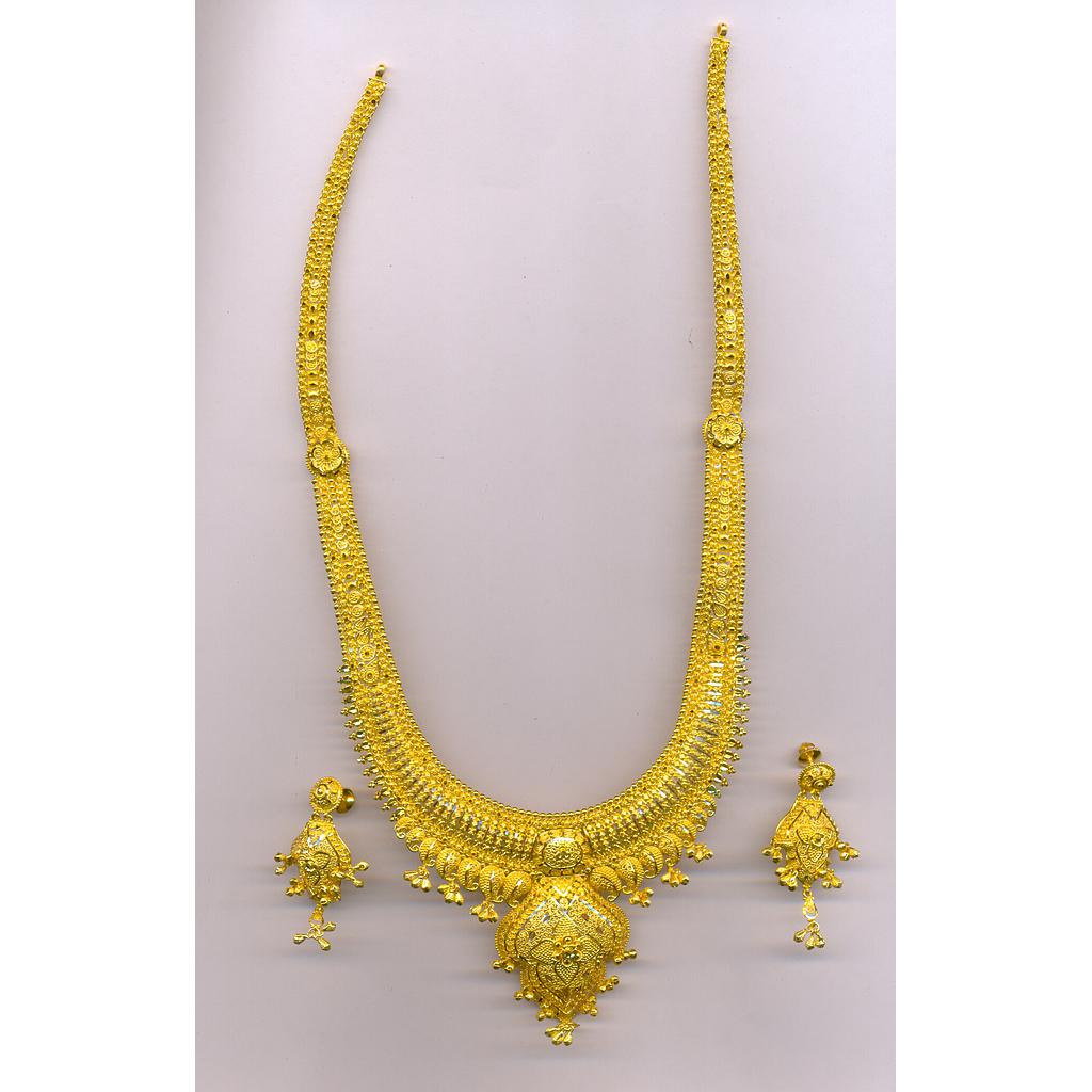 GOLD HALF SET LONG PLAIN FANCY