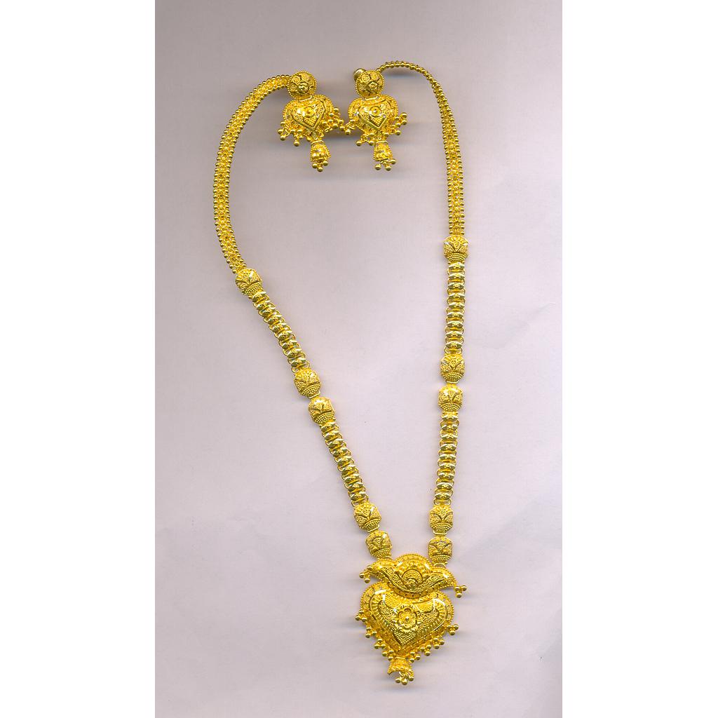 GOLD HALF SET LONG PLAIN FANCY